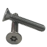 10-24 x 3/8" Machine Screws, Torx Flat Head, T20 Drive 6 Lobe Pin-In (Tamper-Resistant), 18-8 Stainless Steel, Full Thread, Qty 500 Super Sale
