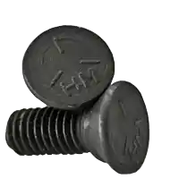 3/8"-16 x 2 1/4" Plow Bolts, 3 Head, Grade 5, Plain Finish, Full Thread, Qty 50 Best Seller