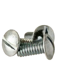 Clearance 3/8"-16 x 1 1/4" Machine Screws, Slotted Truss Head, Zinc Cr+3, Full Thread, Qty 100