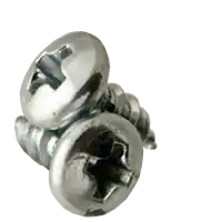 Secure Checkout 8-18 x 3/8" Self-Tapping Screws, Slotted Indent Hex Washer Head HWH, Type AB, Zinc Cr+3, Full Thread, Qty 100