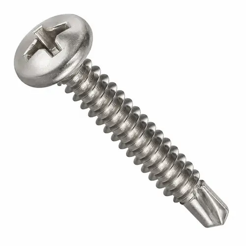 Today Only 10-16 x 1 1/4" Self-Drilling Screws, Phillips Pan Head, 3 Point BSD, 410 Stainless Steel, Full Thread, Hardened, Qty 500