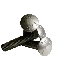 High Quality 5/8"-11 x 3 1/2" Carriage Bolts, Hot-Dipped Galvanized HDG, Grade A, A307, Full Thread, Coarse (UNC), Qty 25