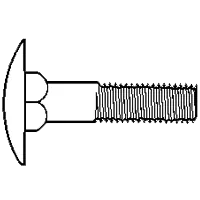 Place Order 3/8"-16 x 1" Step Bolts, Grade A, A307, Zinc Cr+3, Full Thread, Qty 50