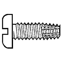 8-32 x 3/8" Thread-Cutting Screws, Slotted Pan Head, Type F, Full Thread, Zinc Cr+3, Qty 100 Hot Picks