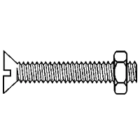 1/4"-20 x 3/8" Stove Bolts w/ Machine Screw Nut, Slotted Round Head, Zinc Cr+3, Qty 100 Must Have