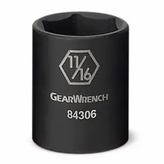 Gearwrench 84388N 3/8" Drive 6 Point Standard Impact SAE Socket 1" Today Only