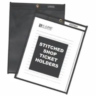 C-Line Products Inc. CLI45911 Shop Ticket Holders Clear- 8 X 11- Bx/5 (1 BX) Fresh Stock