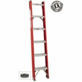 Louisville Ladder FH1008 8‘ Fiberglass Classic Shelf Ladder Professional Grade