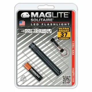 Mag-Lite SJ3A016 Solitaire Led 1Aaa - Black (6 EA ) Direct From Factory