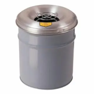Justrite 26624G 4-1/2 Gallon Gray Cease-Fire Ash And Butt Recept Low Price
