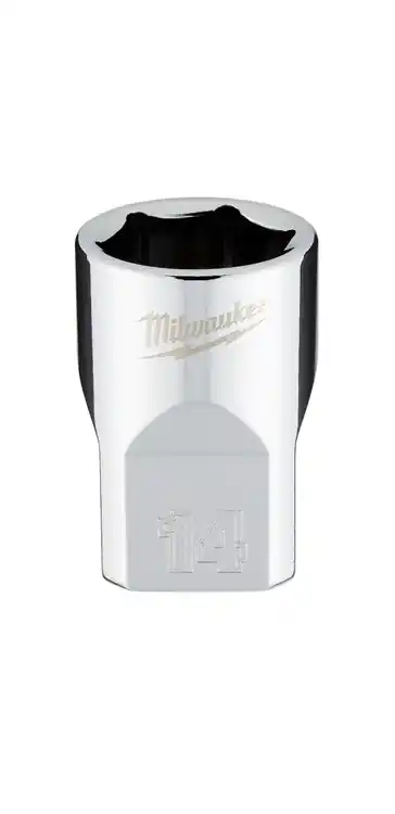 Milwaukee Tool 45-34-9084 3/8" Drive 14mm Metric Socket with FOUR FLAT Sides Time-Limited