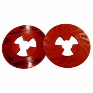 Deal 3M 7000120517 3M Disc Pad Face Plate Ribbed Extra Hard Red 5"