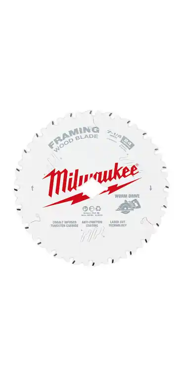 Milwaukee Tool 48-41-0723 7-1/4" 24T Worm Drive Framing Circular Saw Blades Bulk 10, 10 Pack Clearance