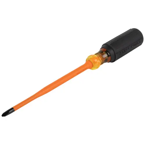 Klein Tools 6936INS Slim-Tip 1000V Insulated Screwdriver, 2 Phillips, 6-Inch Round Shank Crafted
