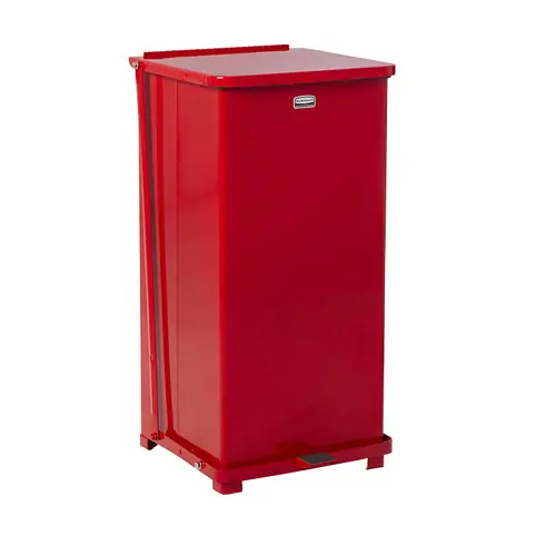 Secure Checkout Rubbermaid Commercial FGST24EPLRD Defenders Sq Step Can 49L/13G