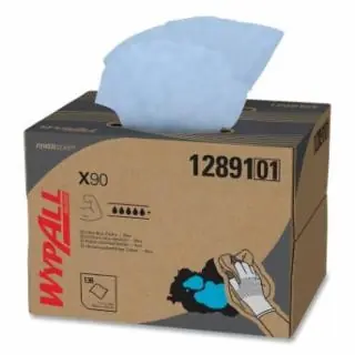 Kimberly-Clark Professional 12891 Wypall X90 Cloths Brag Box Blue 136 Sheets (1 CA) Authentic