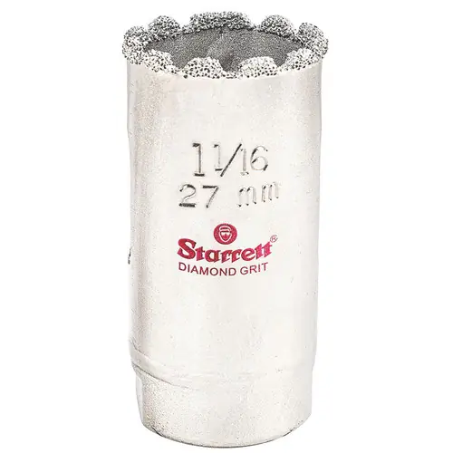 L.S. Starrett KD0116-N Diamond Grit Hole Saw 1-1/16" - 27 mm Diameter Luxury