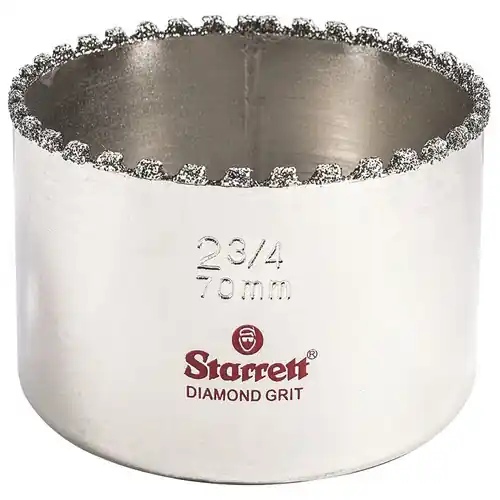 L.S. Starrett KD0234-N Diamond Grit Hole Saw 2-3/4" - 70 mm Diameter Seasonal Sale