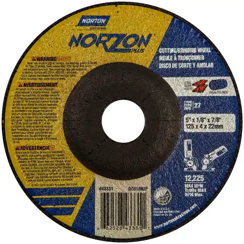Norton 66252843331 5" x 1/8" x 7/8" Taf Long Life Mini Type 27 Best Choice