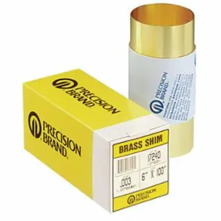 Precision Brand 17195 17S2 .002 Brass Shim Stock 6"X100" (1 RL) Next Day Delivery