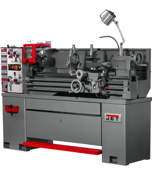 Latest JET JT9-311446 EVS-1440B EVS Lathe with Acu-Rite 203 DRO & Collet Closer