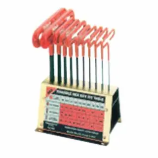Eklind Tool 50190 9" 10 Key T-Hdl Allen Set W/Stand Cus (1 SET) Final Sale