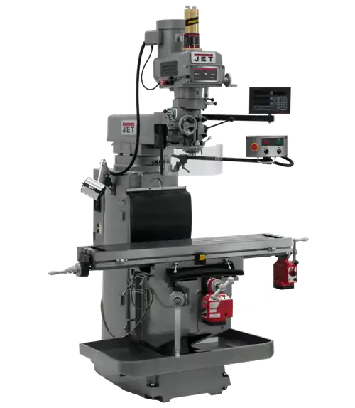 In Demand JET JT9-698135 JTM-1254RVS With Newall NMS800 3X (K) DRO, X & Y Powerfeeds & Air Power Drawbar