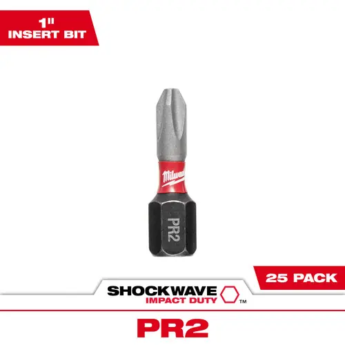 Fan Favorite Milwaukee Tool 48-32-4114 SHOCKWAVE Impact Phillips Reduced 2 Insert Bits (25 PK)