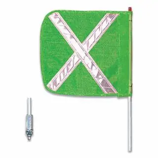 Checkers FS6X-G Warning Whip6‘12" Greenflagwhite Xhex Base Professional Grade