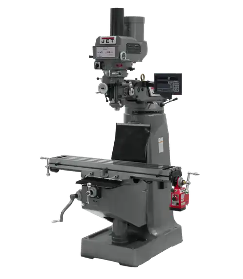 JET JT9-690069 JTM-4VS Mill With Newall NMS800 DRO With X-Axis Powerfeed and Power Draw Bar One Day Deal