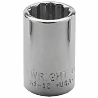 Markdown Wright Tool 31-22MM 22 mm 3/8" Drive Standard Socket 12 Point