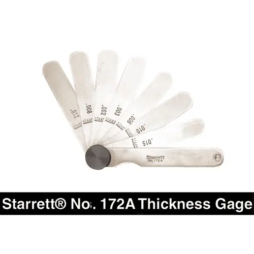 L.S. Starrett 50649 172A Thickness Gage 3 1/ (6 EA) Factory Price