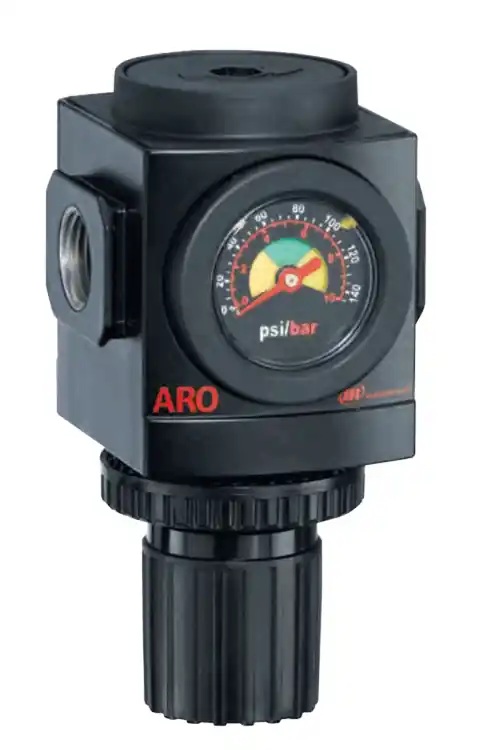 Free Returns Ingersoll Rand Aro R37341-600 Regulator 1/2In Npt 2000 Series Aro-Flo W/Gauge