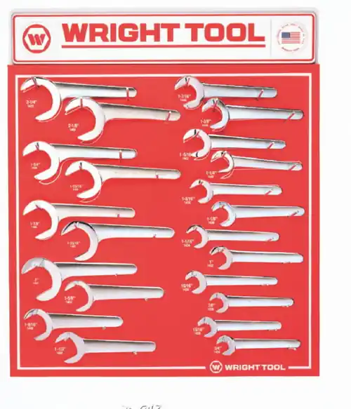 Wright Tool D943 22-Pc Fractional Servicewrench Display W/B (1 DS) Next Day Delivery