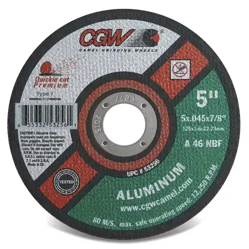 CGW Abrasives 70114 5 x .045 x 7/8 T27 A46Nbf Quickie Resin Cut Whls Thin, 25 Pack Flash Sale
