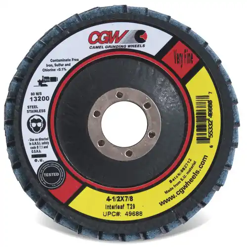 CGW Abrasives 46691 4-1/2 x 5/8-11 T29 Very Fine Flap Ds Nw, 10 Pack Trusted Brand
