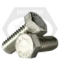 Crafted 1"-12 x 2 1/4" Hex Cap Screws, 18-8 Stainless Steel A2, Full Thread, Fine (UNF), ASTM F593, Qty 10