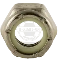 Certified 5-44 Nylon Insert Lock Nuts, NTM (Thin), 316 Stainless Steel, Fine (UNF), Qty 100