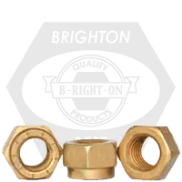 Fresh Stock 1 1/2"-12 L9 Collar Lock Nuts, Cadmium Yellow & Wax , Fine (UNF), Alloy Steel, Made in USA, Qty 5
