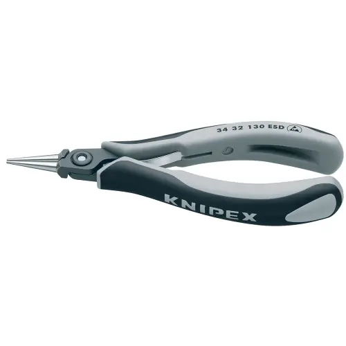 Knipex 34 32 130 ESD Electronics Pliers-Round Tips, ESD Handles, 5 1/4" Nominal Length Limited Time