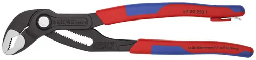 Knipex 87 02 250 T BKA Cobra Water Pump Pliers-Tethered Attachment, 10" Nominal Length Price Cut