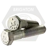 Latest 7/8"-9 x 8 1/2" Hex Cap Screws, Grade 5, Zinc Cr+3, Partial Thread, Coarse (UNC), Medium Carbon Steel, Made in USA, Qty 10