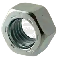 Free Returns 1/4"-28 Hex Nuts, Grade 8, Zinc-Clear Cr+3, Fine (UNF), Qty 100