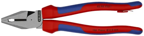 Place Order Knipex 02 02 225 T BKA High Leverage Combination Pliers-Tethered Attachment, 9" Nominal Length