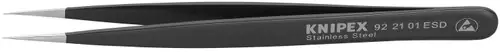 Clearance Knipex 92 21 01 ESD Stainless Steel Gripping Tweezers-Needle-Point Tips-ESD, 5" Nominal Length