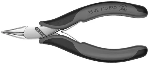 Knipex 35 42 115 ESD Electronics 45° Angled Pliers-Half Round Tips, ESD Handles, 4 1/2" Nominal Length Brand New
