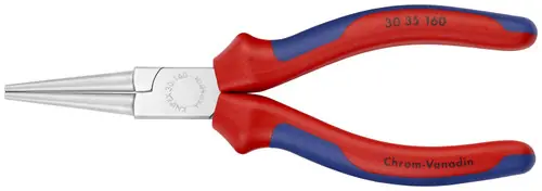 Knipex 30 35 160 Long Nose Pliers-Round Tips, 6 1/4" Nominal Length Secure Checkout