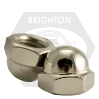 M10-1.50 Hex Domed Acorn Nuts, Metric Class 6, Zinc Cr+3, Coarse (UNC), DIN 1587, Qty 100 Brand New