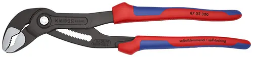 Knipex 87 02 300 SBA Cobra Water Pump Pliers, 12" Nominal Length Direct From Factory