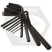 Affordable 5 Key 5" Fold Up 3/16-3/8 USA Hex Key, Alloy, Steel Set, Plain, Qty 6